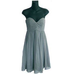 Donna Morgan Gray Chiffon Strapless Dress Size 0